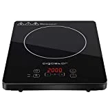 Aigostar Blackfire 30IAV - Plaque à induction portable et multifonction, 2000W, contrôles tactiles, 10 niveaux de puissance. Fonction maintenir au chaud et programmable. Couleur noir. Design exclusif.