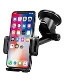 Mpow Support Téléphone Voiture Support Tableau de Bord Téléphone Support Voiture Téléphone GPS Pare-Brise Support Voiture pour Smartphone Rotation 360° Bras Prolongé Angle Télescopique Support Voiture