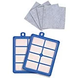 CUHAWUDBA Filtre Hepa à Poussière De 2 Pcs Lavable H12 H13 + 4Pcs Filtre en Coton du Moteur pour Electrolux Aeg Pièces De Rechange D'Aspirateur