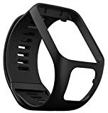 TomTom - Bracelet pour Montre TomTom RUNNER 3, SPARK 3, RUNNER 2 & SPARK - Taille Large - Noir
