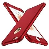 ORETECH Coque iPhone 6 Plus / 6s Plus, avec [2 x Protecteur D'écran en Verre Trempé] iPhone 6/6s Plus Housse Hybride Antichoc Ultra Mince Mat Anti-Rayures PC+TPU pour iPhone 6 Plus Case 5.5'' Rouge