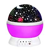 Cadeau Fille 2-10 Ans, DMbaby Projecteur de nuit étoilé Rotation à 360 degrés Cadeau de Noël Fille Cadeau de Noël Pour Enfants Cadeau D'anniversaire Fille Jouet Fille 2-10 Ans violet NL02