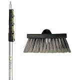 DocaPole Manche d'extension pour brosse à récurer poils doux de 2-7 m | Rallonge de brosse de lavage de voiture | Brosse pour revêtements extérieurs, fenêtres, terrasses, voitures, camions et plus