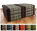 Livasia | Matelas Pliable en Kapok | Lit d'Appoint | 195 x 80 x 8 cm | Matelas Thaï | Lit d'Invité Compact | Pouf | Tissu Asiatique