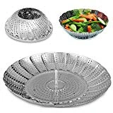 BangShou Panier Vapeur Pliable Cuiseur Cuit Vapeur en Acier Inoxydable Accessoire de Cuisine pour Cuisson de Légumes (9'')