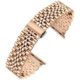 autulet pour la Bande de Montre de Pomme, 38mm Bracelet en Acier Inoxydable pour la série Montre de Pomme 4/3/2/1 Or Rose