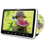 Pumpkin Lecteur DVD Voiture pour Enfant 10,1 Pouce Ecran d'appui tête Slot in Design avec Câble AUX Supporte Région Libre AV in AV Out USB SD