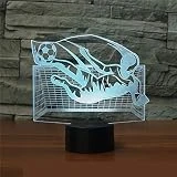GBBCD Veilleuse Gardien de but de football 3D lumières touche colorée Led cadeau d'atmosphère visuelle Led lampe de chevet lumière décorative de nuit pour les enfants