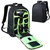 Estarer Sac a dos Appareil Photo Reflex en Nylon pour Ordinateur Portable 15,6', Sac Photo pour Trépied DSLR Canon Nikon Sony Olympus avec Housse Imperméable