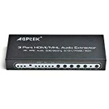 Agptek 4K 6X2 HDMI à True Matrix avec ARC / Fonction PIP | HDMI Audio Extracteur, 2.0CH / 5.1CH / mode ADV Audio | SPDIF ou 3,5 mm de sortie casque audio