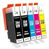 GPC Image 364XL Cartouches d'encre Compatible pour HP 364 364-XL pour Photosmart 5510 5520 5515 6510 6512 6520 7520 B8550 B110a B110c B010a C510A C5370, Deskjet 3070A 3520 Imprimante (Pack de 5)