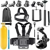 Followsun 15-en-1 Kit d'Accessoires pour Sport Action Caméra GoPro Hero Session/5 Hero 2018 Hero 7 6 5 4 3 2 1 SJ Cam DBPOWER AKASO VicTsing APEMAN WiMiUS Crosstour Rollei Campark et Sony Sports DV