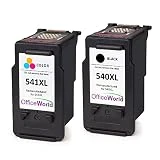 OfficeWorld Remanufactured Canon PG-540 CL-541 Cartouches d'encre PG-540XL CL-541XL pour Canon PIXMA MG4250 MG3550 MG3650 MX475 MG3150 MG3600 MG2250 MG3250 MG4150 MG2150 MG2200 MG3100