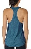 icyzone Débardeur de Yoga Femme Running Shirts sans Manches Sport Fitness Tank Top (XL, Denim)