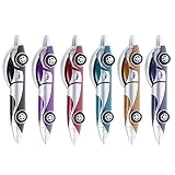 Exing Stylo à bille rétractable encre bleue 1mm Fin Point 1 stylo Stylo cadeau pour les hommes d'affaires stylos à bille roulante Stylo en vrac conception de voiture de course de nouveauté