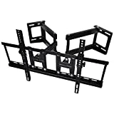 Support TV Mural Orientable et Inclinable avec Double Bras Universel, Coin Mural Support pour téléviseur de 30-70 Pouces(76cm - 178cm), VESA 400x600mm, Charge 70kg, pour Plat HD Plasma LCD incurvé
