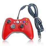 Xbox 360 Game Controller USB Wired Gamepad Game Joystick Joypad for Microsoft & Windows PC (Red)