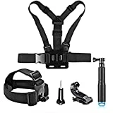 SHOOT 5 en 1 Accessories Pack Kit d'accessoires Selfie Bâton pour GoPro Hero 7 Noir Argent Blanc/ 6/5/4/3 +/3/HERO(2018)/Fusion Crosstour Campark Nouveau APEMAN WiMiUS TecTecTec YI Discovery 4K AKASO Campark Victure