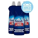 Finish Liquide de Rinçage Lave-Vaisselle Brillance et Séchage 800 ml - Lot de 3