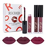 Rechoo 3 Pcs Rouge à Lèvres Mat Superstay Matte Ink Lipstick dans un coffret cadeau (Loved)