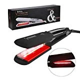 Fer à Lisser Vapeur Infrarouge, Wolady Lisseur Vapeur Ionique Plaque Large Cheveux Professionnel Chauffe Rapide En Céramique Avec Gant
