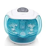 Bains de Pieds Appareil de Massage Chauffant et Vibrant avec des Bulles Foot Spa Thalasso Pieds, Délassant et Relaxant (Lac vert)