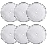 Lot de 6 filtres de rechange réutilisables en acier inoxydable pour cafetières à piston à café 8 tasses 1000 ml