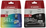 Canon PG540XL-CL541XL 2 Cartouches d'encre avec Puce pour Imprimante Pixma MG3550 Noir/Couleur