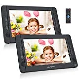 Pumpkin Lecteur DVD Portable Voiture 2 ecrans d'appuie-tête 10 Pouce Pour Enfants supporte USB SD MMC Autonomie de 5 Heures avec Sangle de Fixation dans Voiture (1 Lecteur et 1 Moniteur)