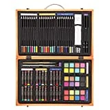 Darice- Ensemble d'Artiste Professionnel dans Un Coffret en Bois (80 pièces), 1103-08, Multicolor, 36.8 x 23.1 x 7.4 cm
