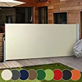 Paravent Extérieur Rétractable pour Jardin, Balcon, Terrasse | Taille et Couleur au Choix 160x300cm, 180x300cm, 200x300cm | Auvent Store latéral, Brise-Vue, Abri Soleil