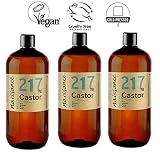 Naissance Huile de Ricin (n° 217) Pressée à froid - 3 Litres (3 x 1L) - 100% pure, végan, sans hexane, sans OGM