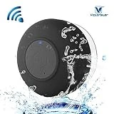 Résistant à l'eau Bluetooth 3.0 Douche Haut-parleur, Mains Libres Haut-parleur Portable Avec Micro Intégré, 6h de Temps de jeu, Boutons de Contrôle et Ventouse Dédié Pour les Douches, Salle de Bains, Piscine, Bateau, Voiture, Plage, et de Plein air Utilisation (Black)