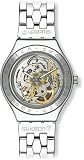 Swatch Homme 38mm Automatique Argent Acier Bracelet & Boitier Montre YAS100G