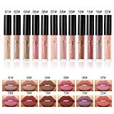 Gloss à Lèvres,Lip Gloss Matte Lipstick 12 Couleurs Mat Nude Longue Durée étanche Liquide -Waterproof Maquillage à Lèvres Velours Hydratant Brillant Imperméable Rouge à Lèvres Cosmétiques Kit
