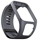TomTom - Bracelet pour Montre TomTom RUNNER 3, SPARK 3, RUNNER 2 & SPARK - Taille Large - Gris