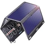 VITCOCO Portable Chargeur Solaire, 29W Chargeur Panneau Solaire Pliable 2 USB Ports Imperméable Outdoor Compatible avec Smartphone, Tablette, Puissance Mobile, etc.