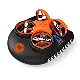 EACHINE Mini Bateau télécommande et Drone pour Enfant et bébé E016F Drone avec 3 Modes de Bateau / Drone / Voiture Petit Drone pour Enfant débutant Facile à diriger