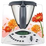 Thermodernizate.com Sticker Vinyl Autocollant pour Vorwerk Thermomix TM31 fleurs rouges