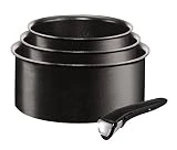 Tefal L6509503 Ingenio Expertise Lot de 3 Casseroles + 1 poignée Noir 16/18/20 cm
