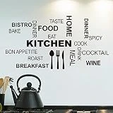 ZRDMN Autocollant mural, appareils deà montage mural, Kitchencook English, autocollant de PVC de 58 * 30Cmpour chambre à coucher Salon bureau chambre d'enfantsalle de bains
