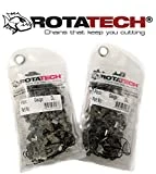 Rotatech Lot de 2 chaînes de tronçonneuse à 68 maillons de 8,3 x 1,6 mm - longueur de 45 cm, compatible avec tronçonneuses Stihl, Husqvarna, Dolmar, Makita, et autres