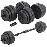 DTX Fitness Set Haltère & Poids 30kg Réglable Pour Musculation - Noir