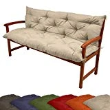 Beautissu Coussin pour Banc de Jardin, terrasse, Balcon Flair BR - balancelle - Banquette - Assise Confortable - 120x100x10 cm - Nature