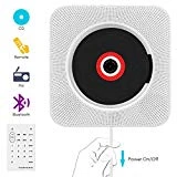 Lecteur CD,VIFLYKOO Lecteur de Musique Portable à Fixation Murale avec Haut-Parleur HiFi Radio FM MP3 USB Fonction de contrôle à Distance Jack 3,5 mm pour Enfants et Personnes âgées - Blanc