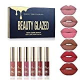 Rouge à lèvres Mat Beauty Glazed 6 Couleur Set Rouge à Lèvres Liquide Mat Longue Tenue Waterproof Liquid Lipstick Matte
