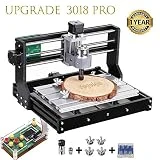 Vogvigo Mise à niveau de la version CNC 3018 Pro GRBL Control DIY Mini Machine CNC,Fraiseuse de carte PCB de 3 axes,Graveur de routeur à bois avec contrôleur hors ligne, avec rallonge ER11 et 5mm