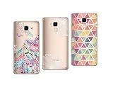 Novago Compatible Huawei Honor 5C Pack de 3 Coques en Gel TPU Souple et Résistant Anti Choc avec Impression Gravée(Pack 4)