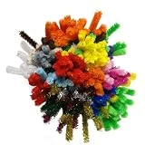 Bastelbär Fils Chenille - 200 tiges de Chenille - Cure-Pipes, y Inclus 5 Couleurs Scintillantes