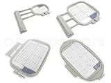 4 pièces Broderie Créoles Lot - Remplace Sa437 Sa438 Sa439 Sa441 Hoops pour Brother Machines Innov-is 1500 1500d 2200 2200d 2500d 2800d 4000d 5000 5000d Dreammaker Ve2200 Vm2600d Quattro 6000d 6700d Duetta 4500d 4700d - Babylock Ellegante Ellageo Ellisimo - Set de quatre pièces de remplacement